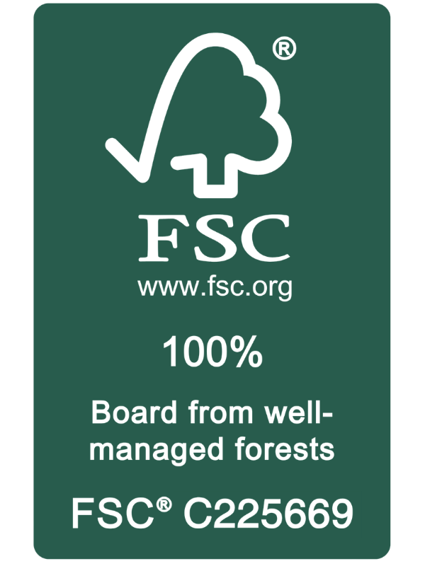 FSC 100%, licentiecode FSC-C225669